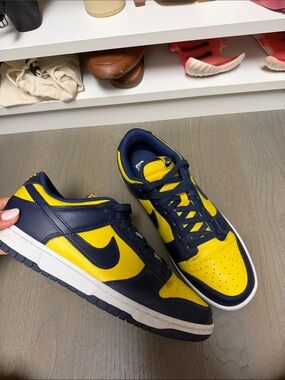 Nike Michigan Dunks Low-Top Sneakers - Yellow & Navy